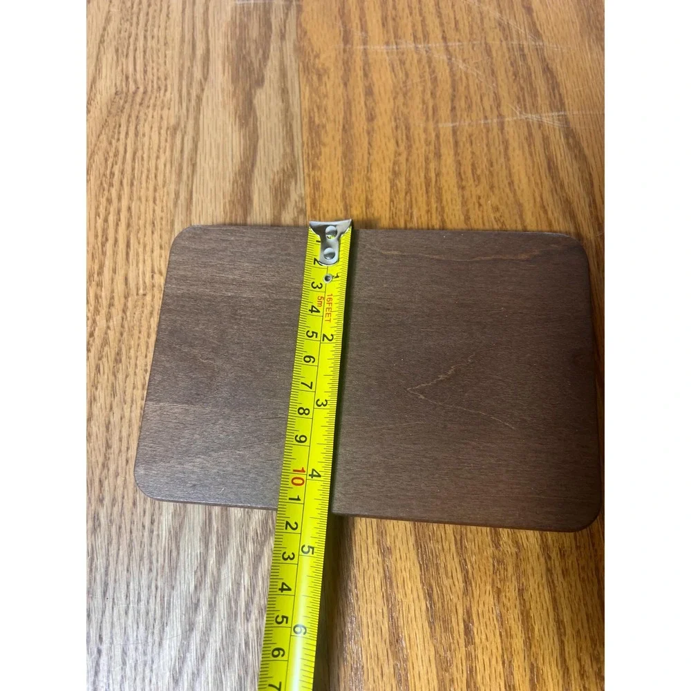 Longaberger WoodCrafts Rectangle Lid Dark Stain Wood Basket Lid Cover Organizer